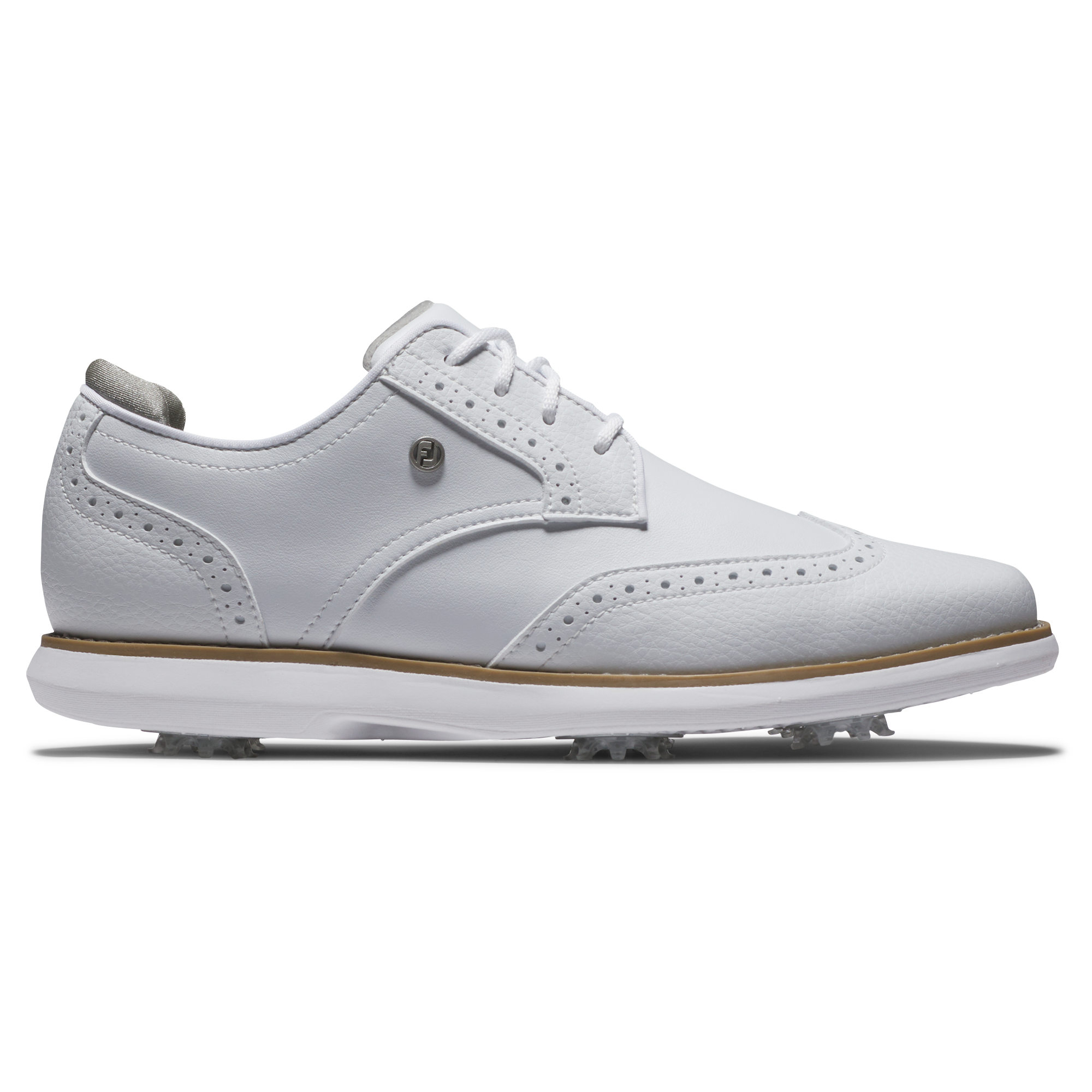 Prior Generation - Women's Traditions Wing Tip Spiked Golf Shoe White