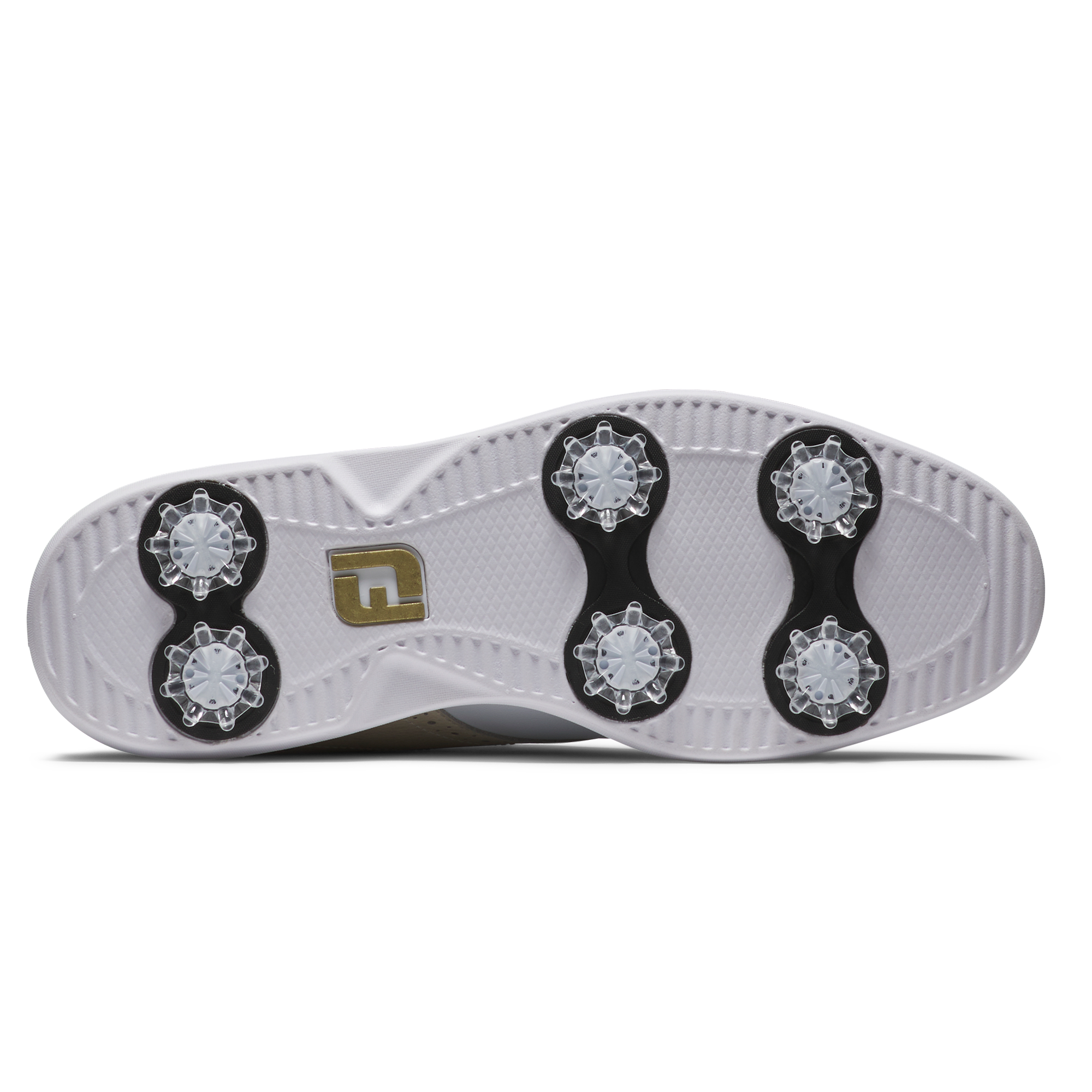 Women's Traditions Saddle Spiked Golf Shoe - White/Beige