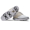 Prior Generation - Women's Traditions Saddle Spiked Golf Shoe - White/Beige