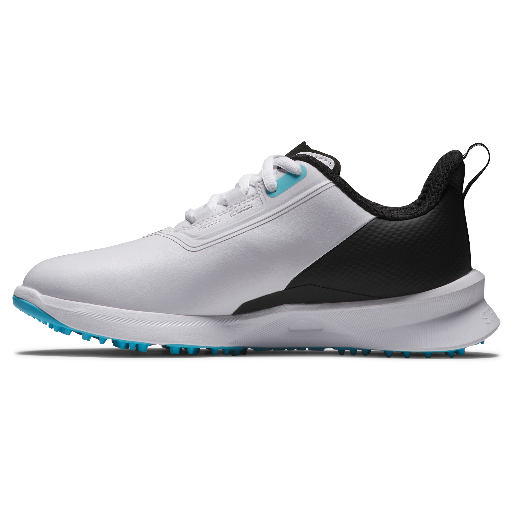 Junior Fuel Spikeless Golf Shoe - White/Black/Blue
