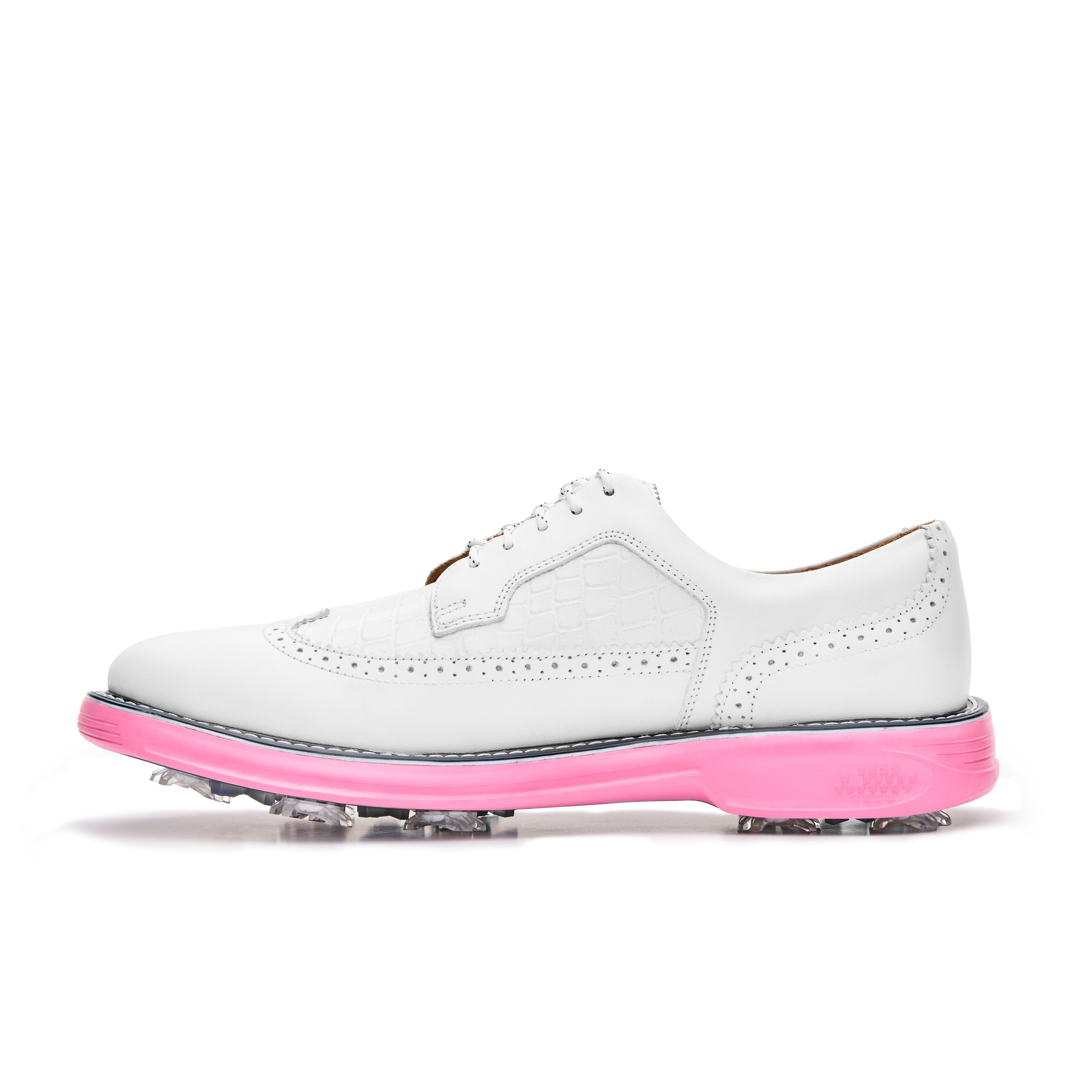 Men's Legacy Freedom Pro Spiked Golf Shoe - White/Pink