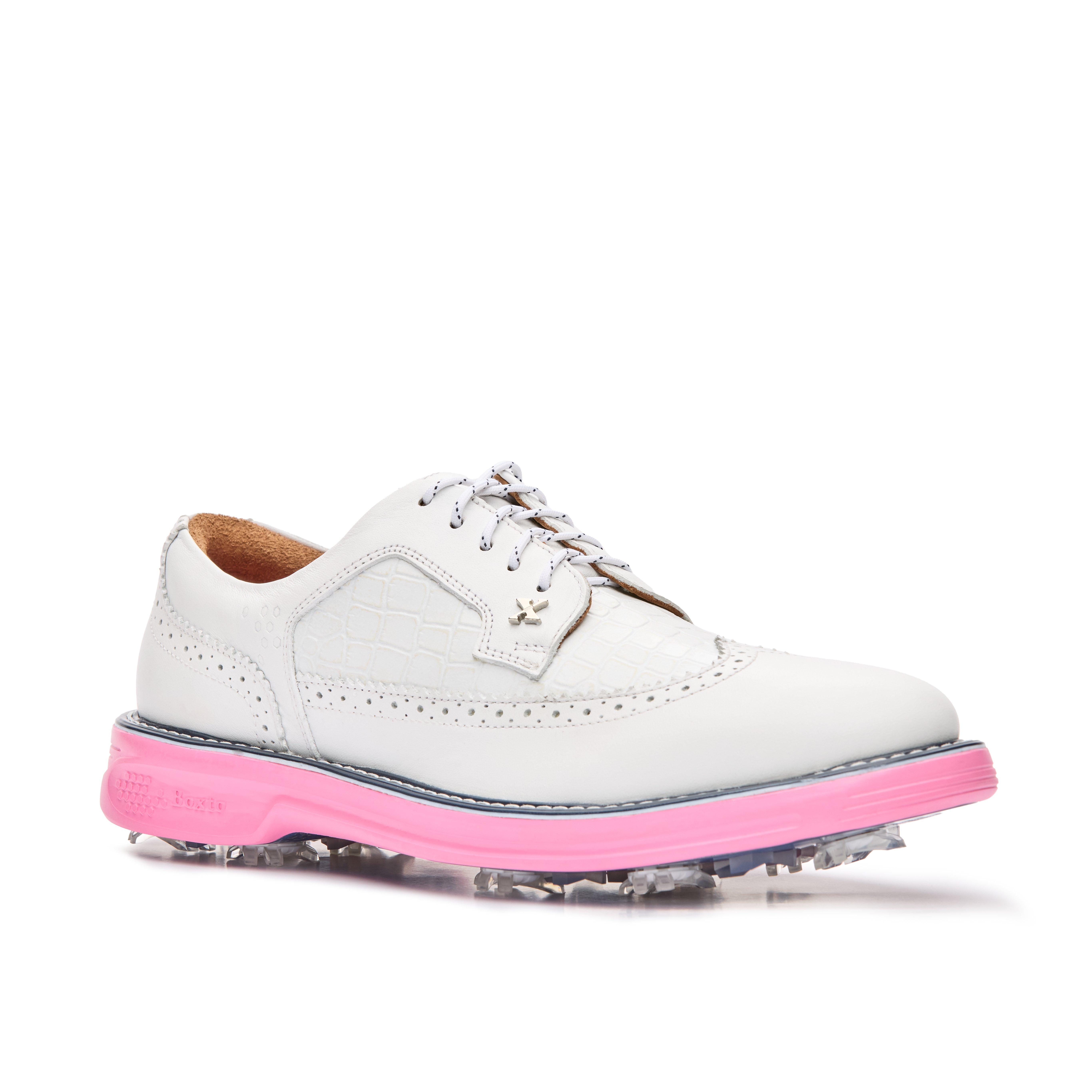 Men's Legacy Freedom Pro Spiked Golf Shoe - White/Pink