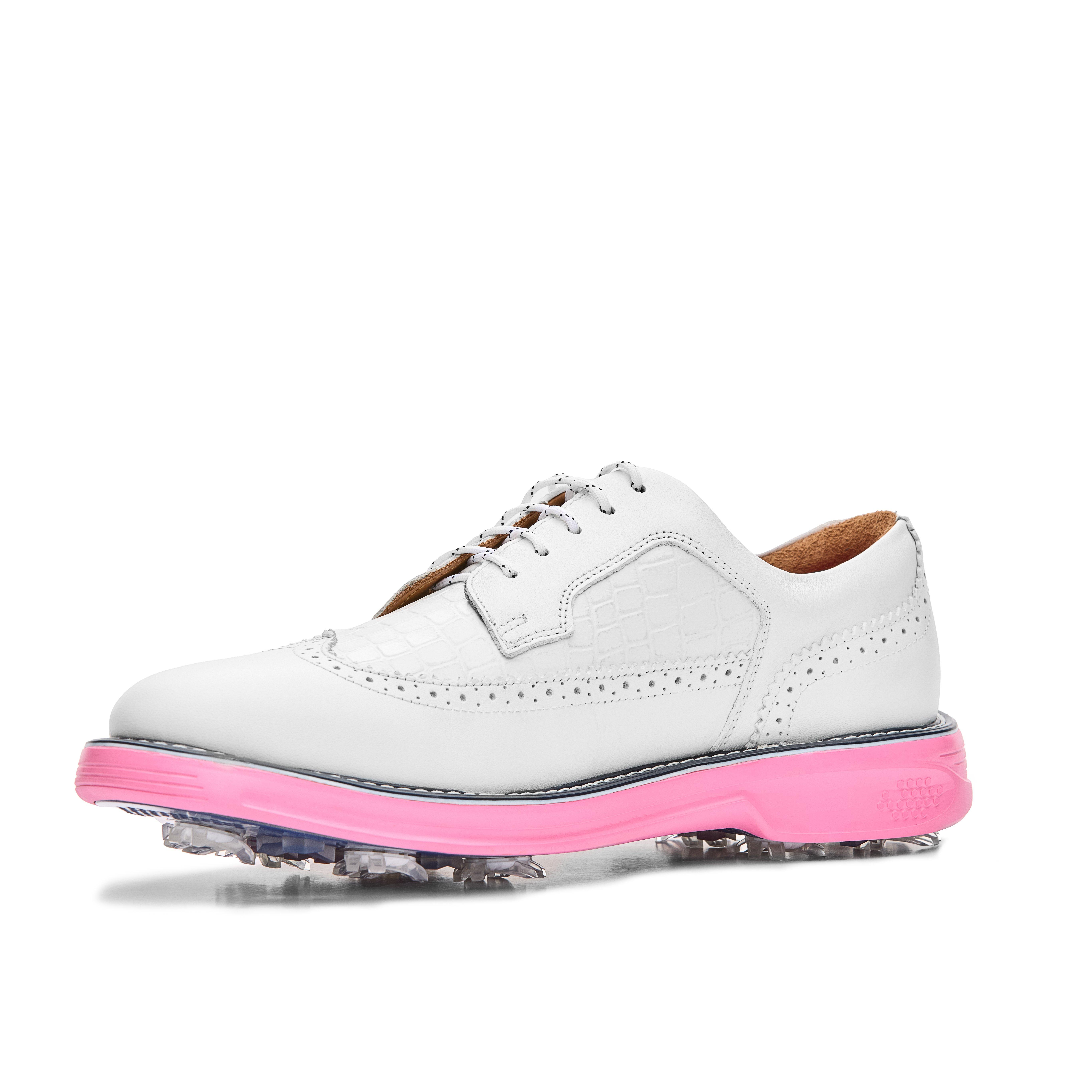 Men's Legacy Freedom Pro Spiked Golf Shoe - White/Pink
