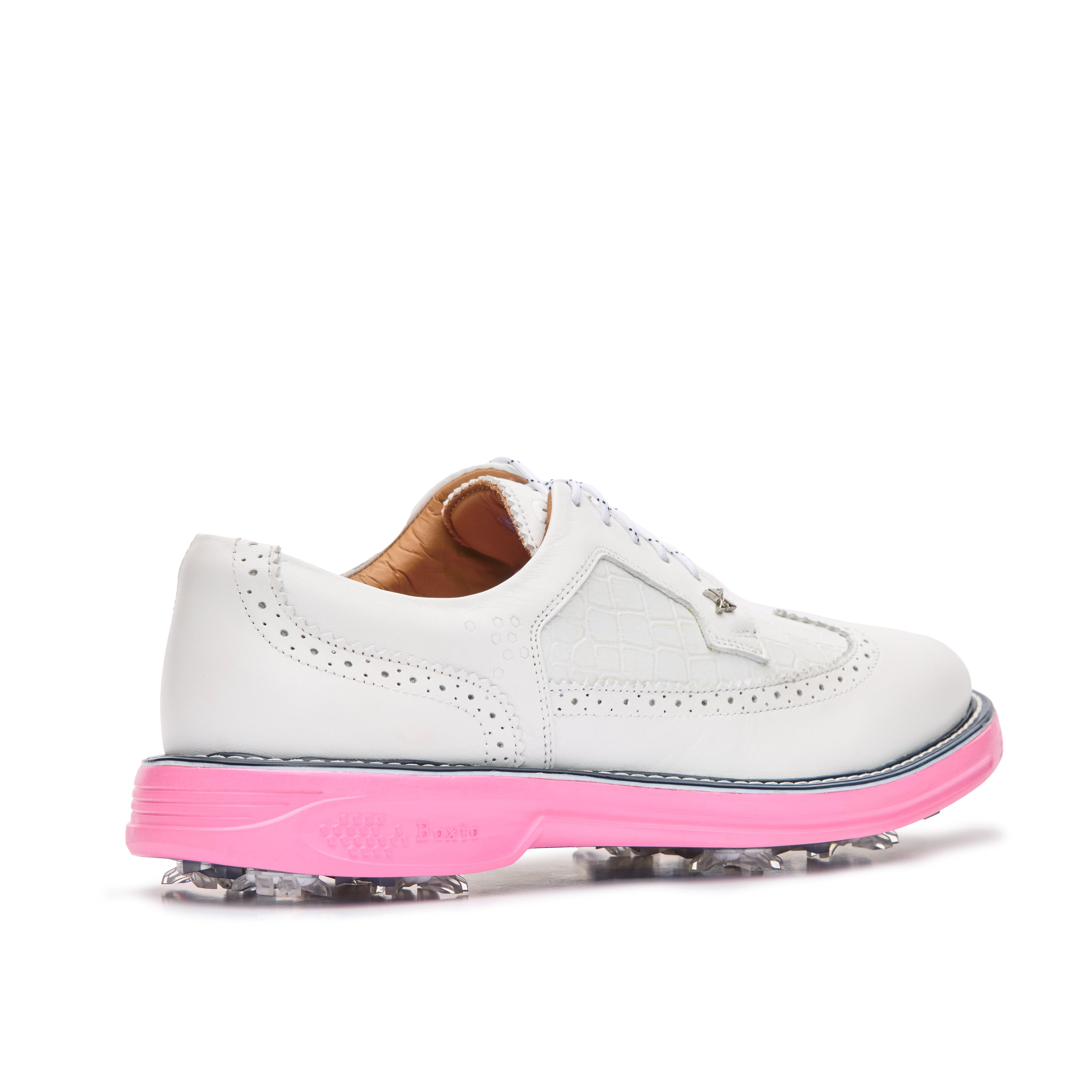 Men's Legacy Freedom Pro Spiked Golf Shoe - White/Pink