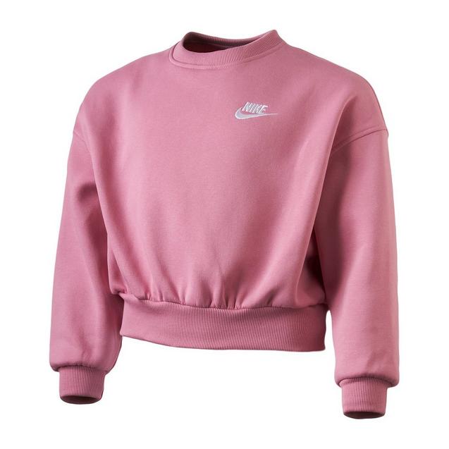 Girl's Club Fleece Boxy Crew Sweater NIKE