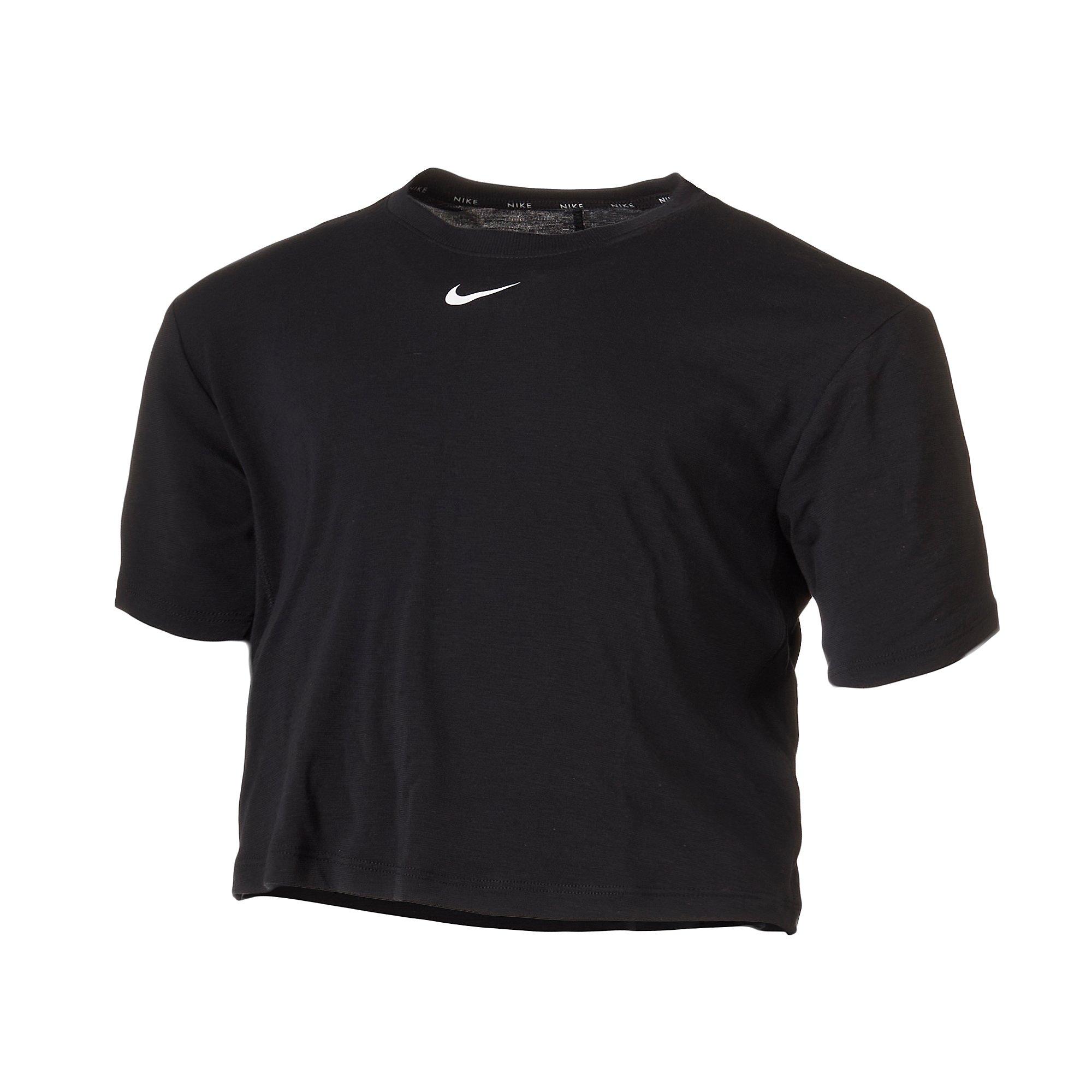 Nike | Junior's Girl's One Relaxed Dri-FIT Short Sleeve Top, Black, Size Medium