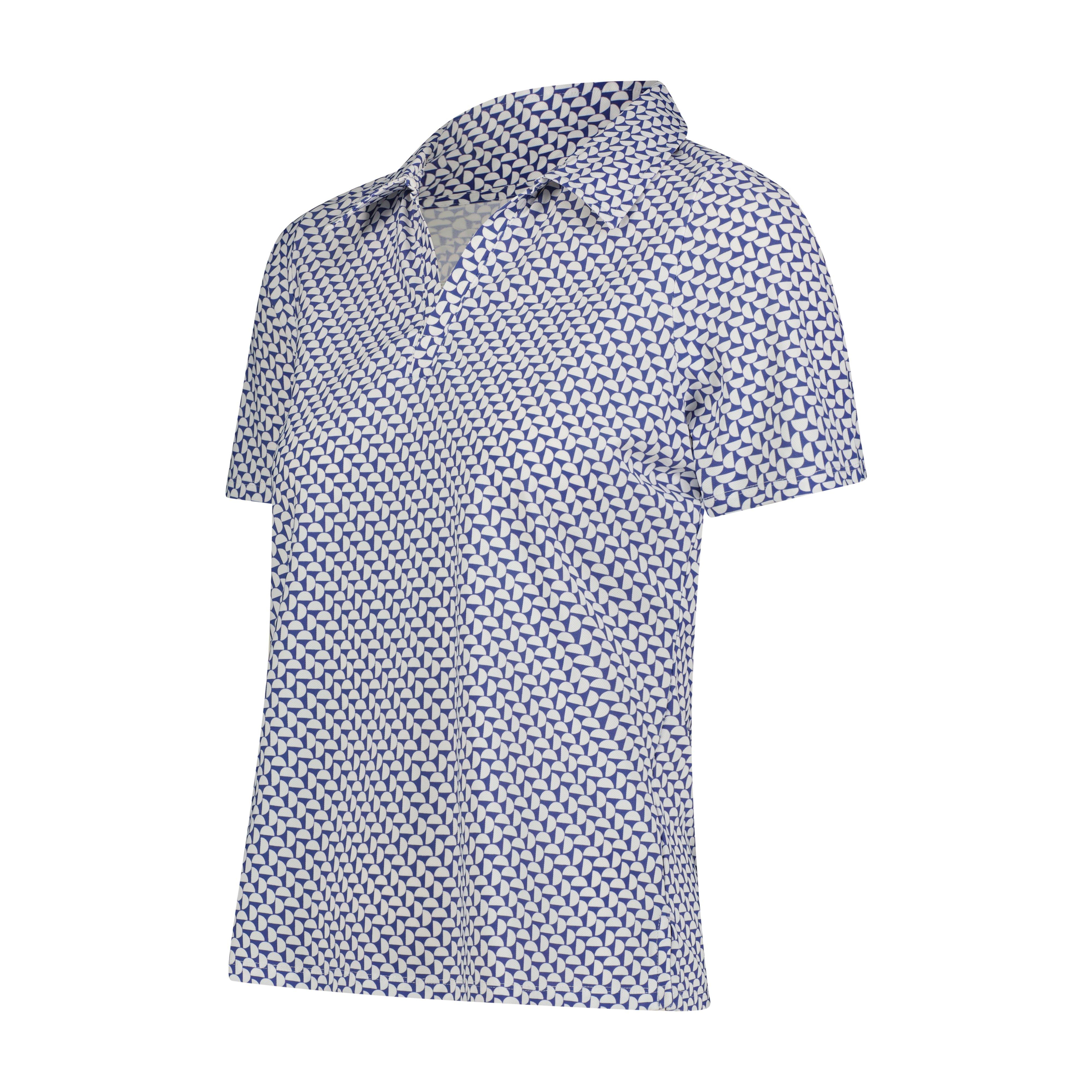 Women's Printed Slim Fit Short Sleeve Polo