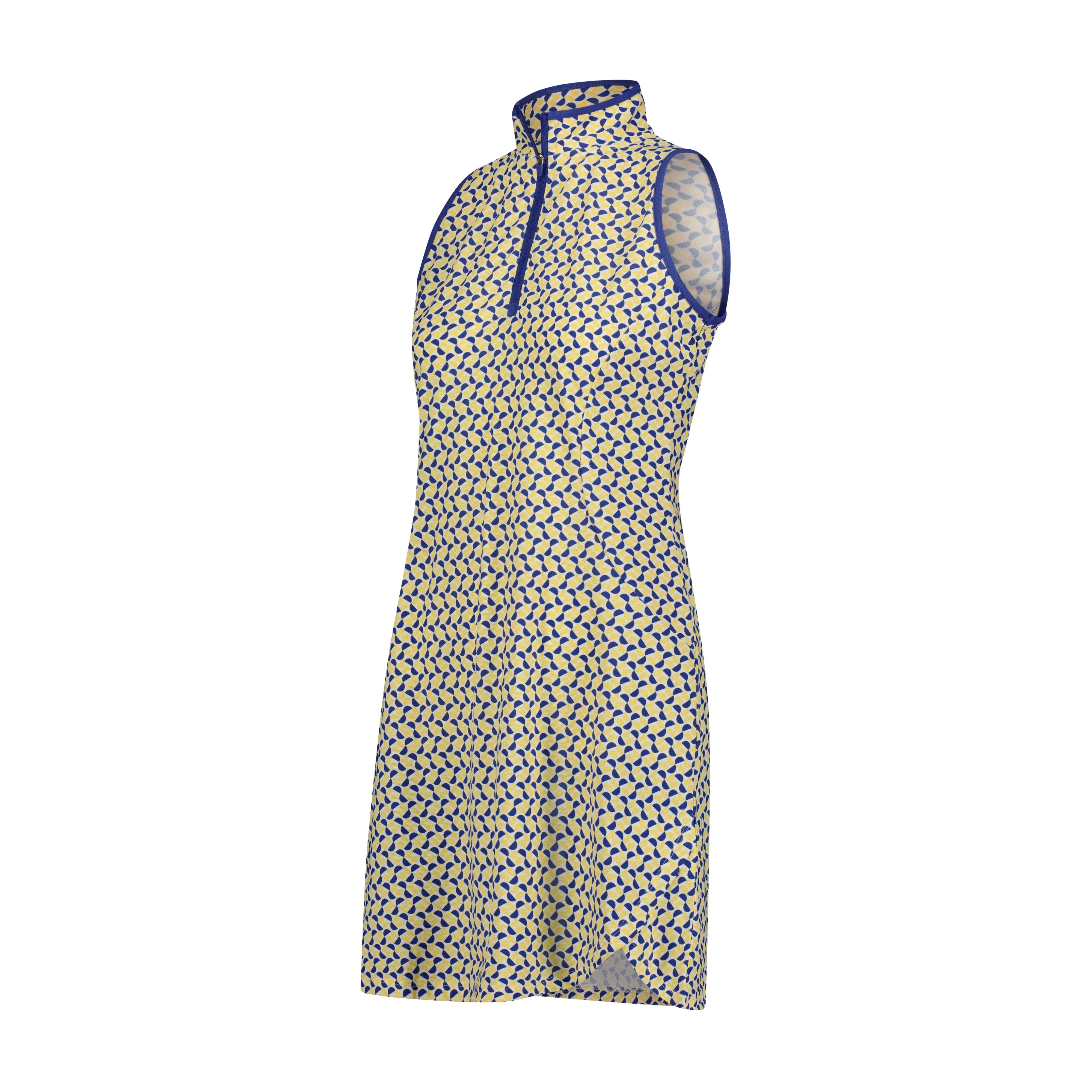 Women's Printed Zip Sleeveless Dress