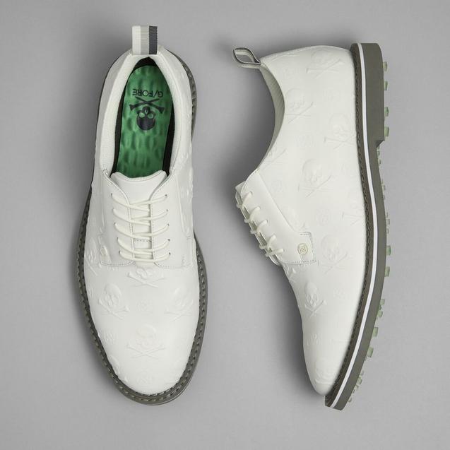Men's Embossed Skull & Ts Gallivanter Spikeless Golf Shoe - White