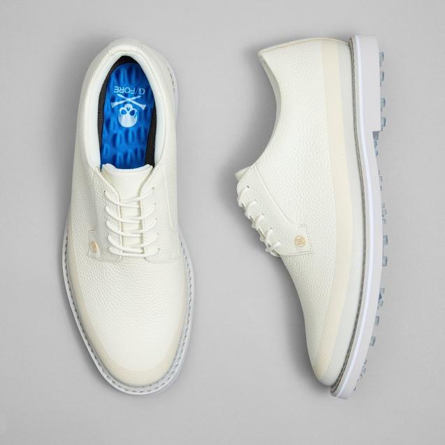 Men's Tuxedo Stripe Gallivanter Spikeless Golf Shoe - White/Grey