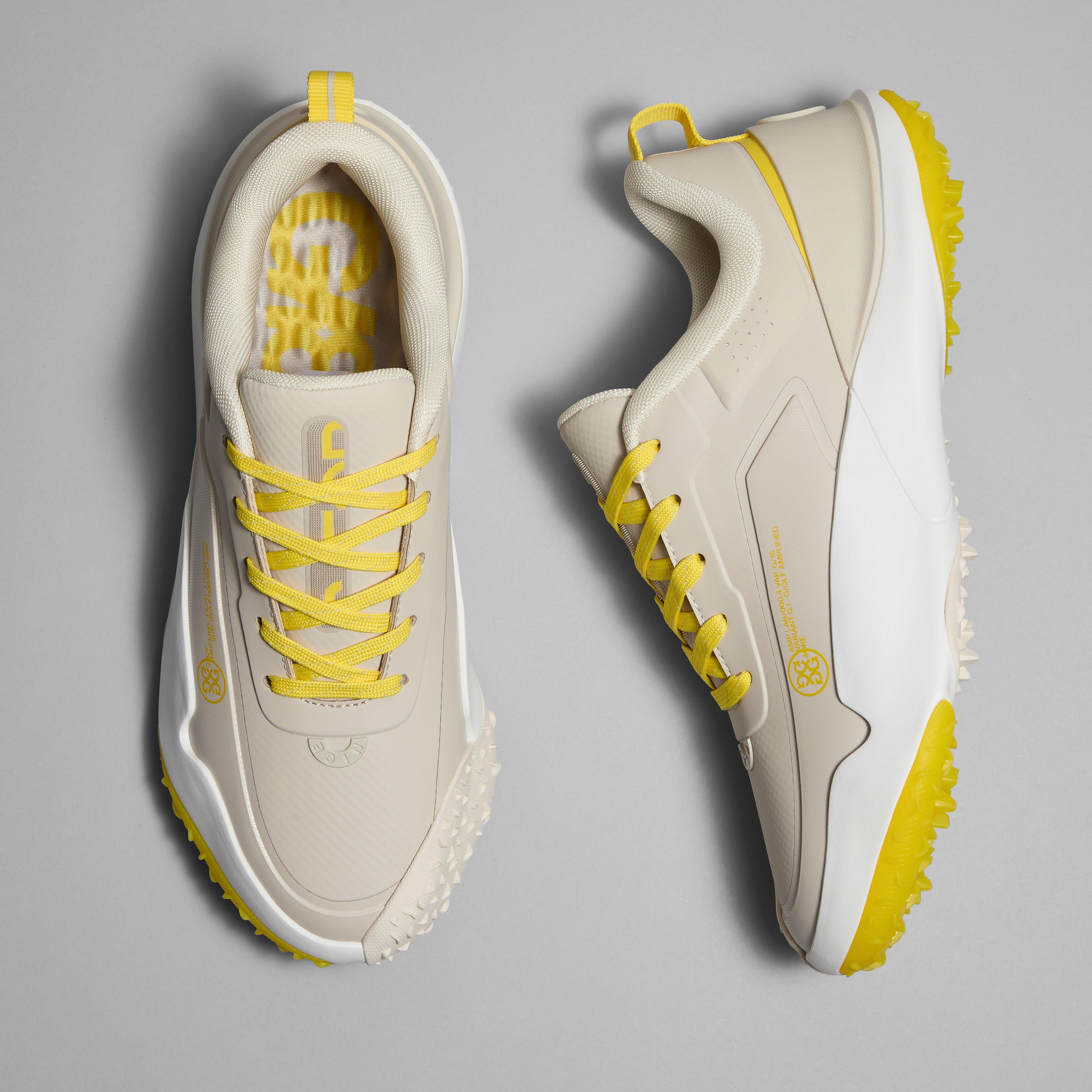 Men's G/18 Spikeless Golf Shoe - Beige/Yellow