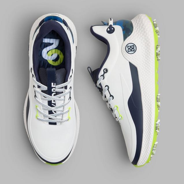 Men's O2 G/LOCK Spiked Golf Shoe - White/Navy | G/FORE