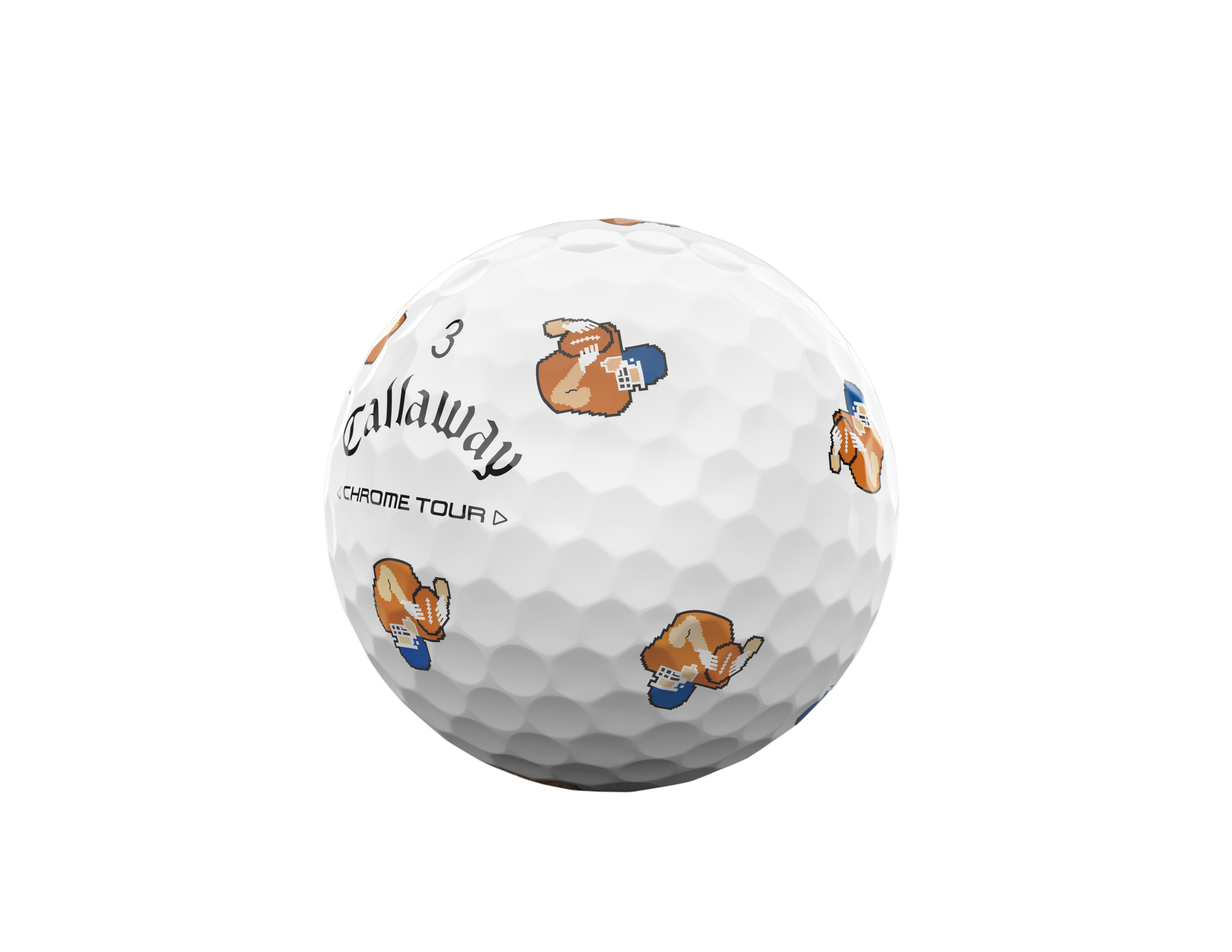 Limited Edition - Chrome Tour Golf Balls - Retro Football