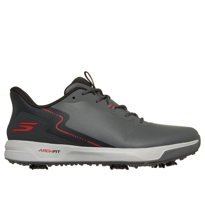 Men's Go Golf Elite Vortex Rival Spiked Golf Shoe - Grey/Red
