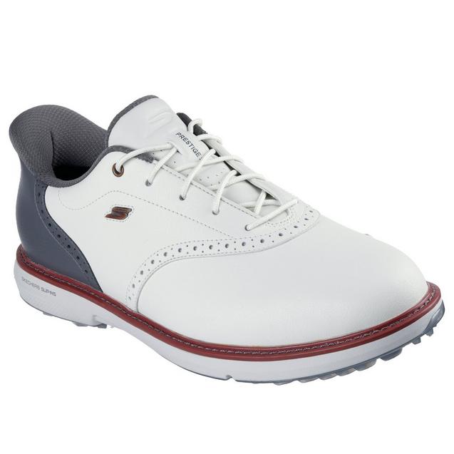 Men's Go Golf Prestige SL Spikeless Golf Shoe - White/Grey