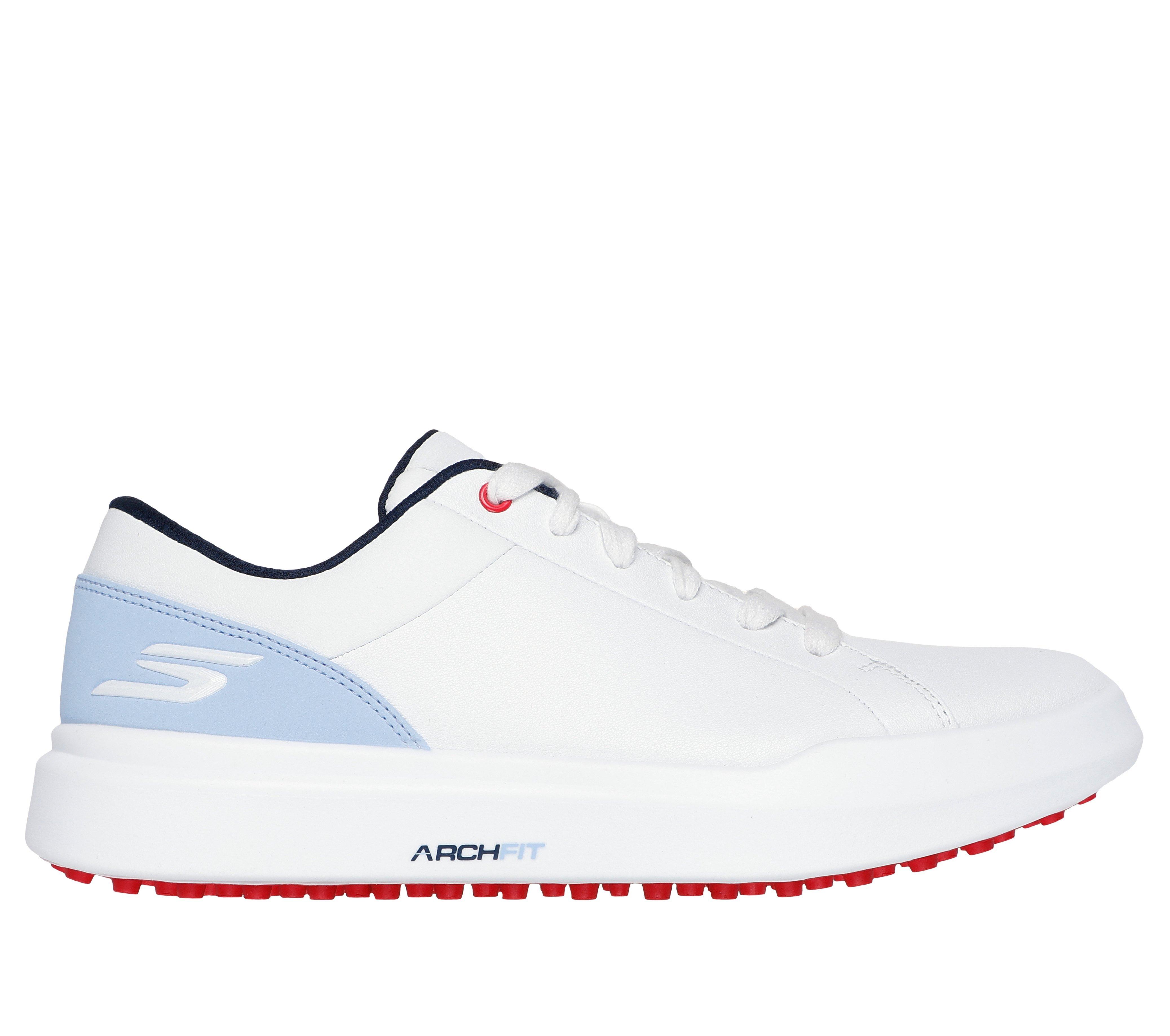 Women's Go Golf Drive 6 Spikeless Shoe - White/Light Blue