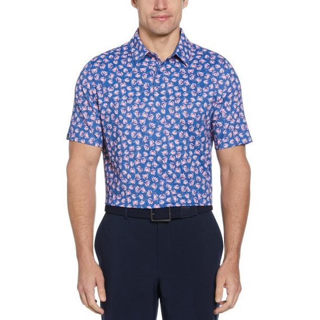 Men's Crab Novelty Print Short Sleeve Polo CALLAWAY