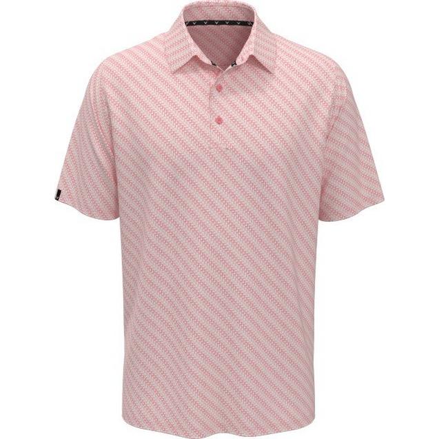 Men's Chev Twill Print Short Sleeve Polo CALLAWAY