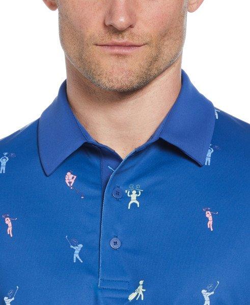 Men's Time Lapse Print Short Sleeve Polo