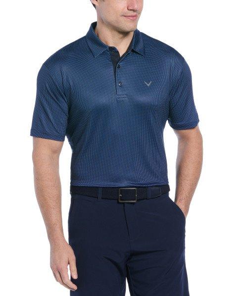Men's Prospin Gingham Print Short Sleeve Polo
