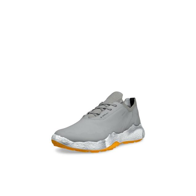 Men's BIOM H5 Spikeless Golf Shoe - Grey/Orange | ECCO | Golf