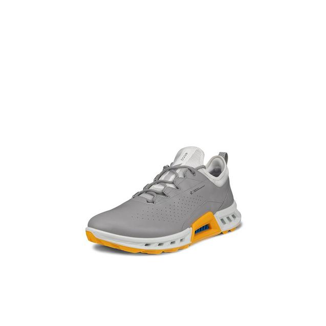 【美品】ECCO Golf Biom C4 Men Men's BIOM C4 Spikeless Golf Shoe - Grey/Orange | ECCO | Golf
