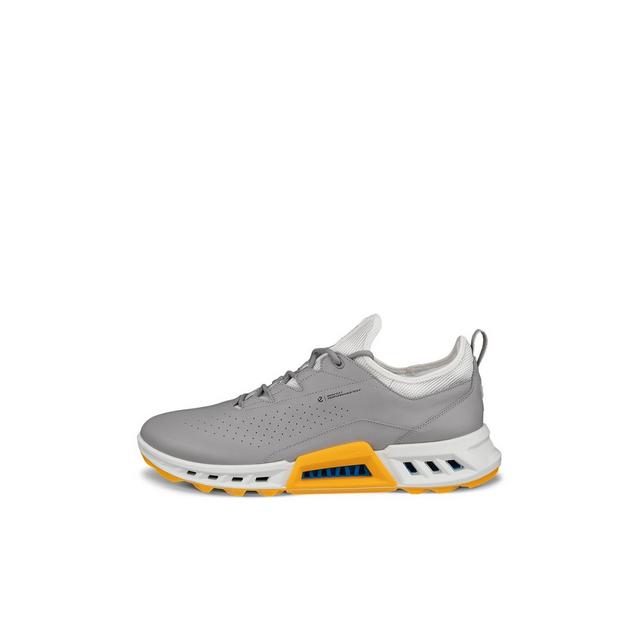 Men's BIOM C4 Spikeless Golf Shoe - Grey/Orange | ECCO | Golf