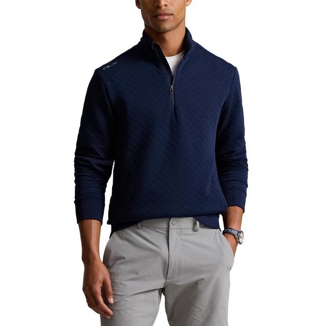 Men's Quilted Double Knit 1/4 Zip Pullover | RLX | Sweaters