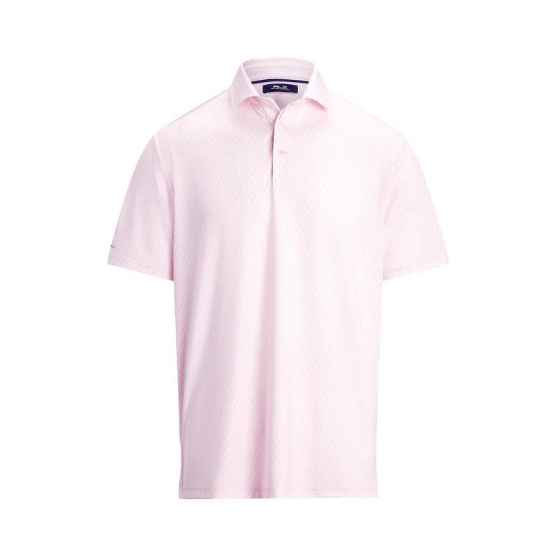 Men's Golf Club Bags Print Airflow Short Sleeve Polo