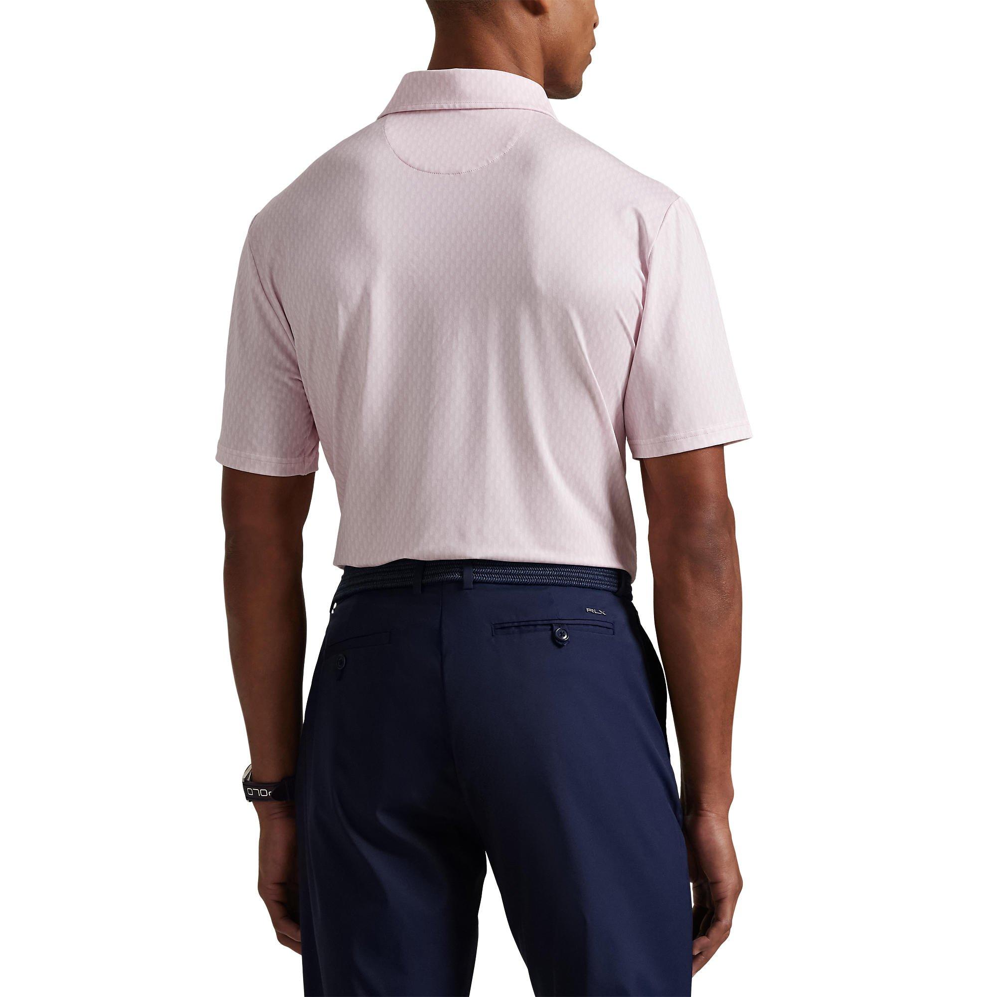 Men's Golf Club Bags Print Airflow Short Sleeve Polo