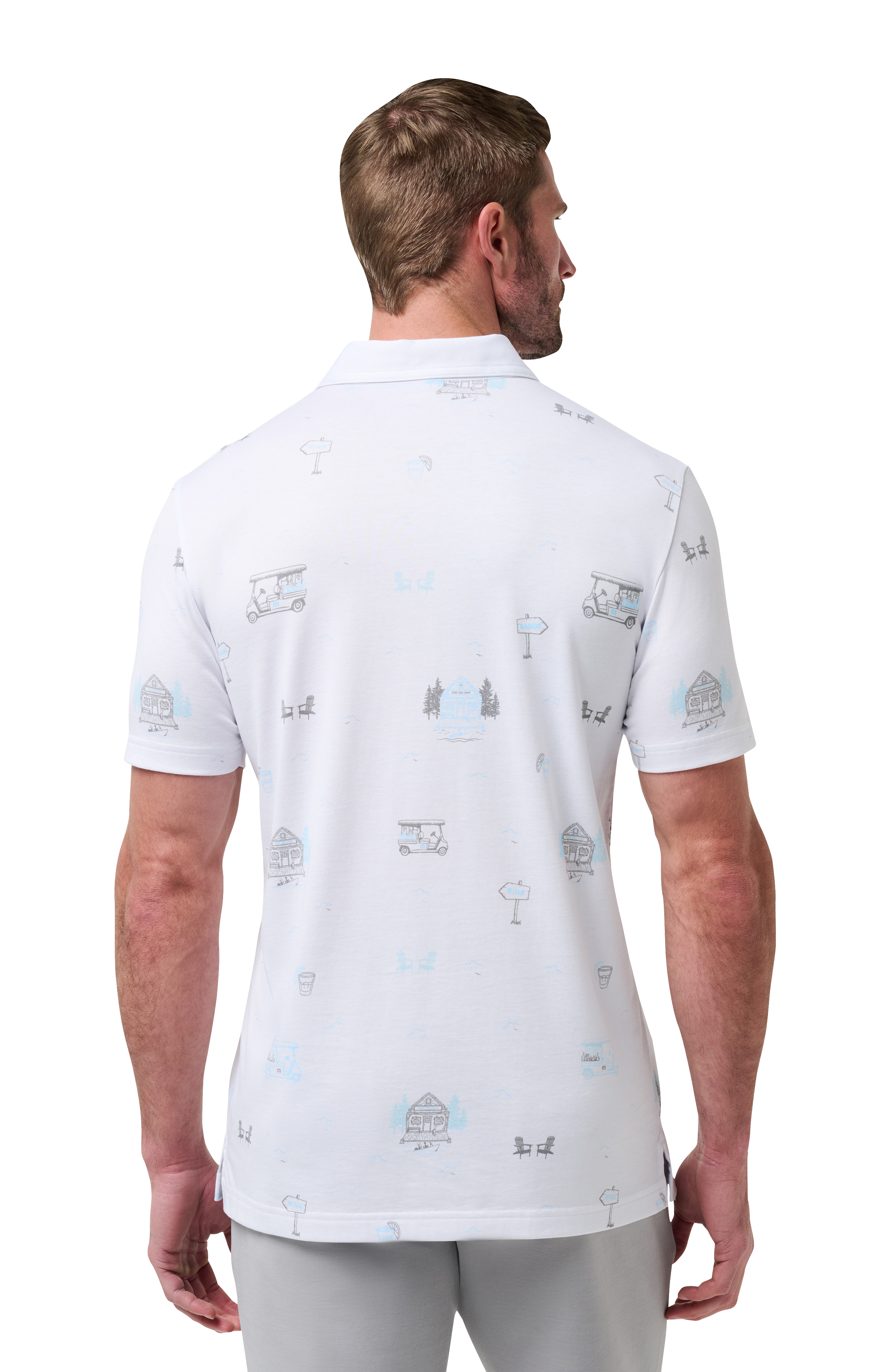 Men's Bauer x TravisMathew Snow Chance Short Sleeve Polo