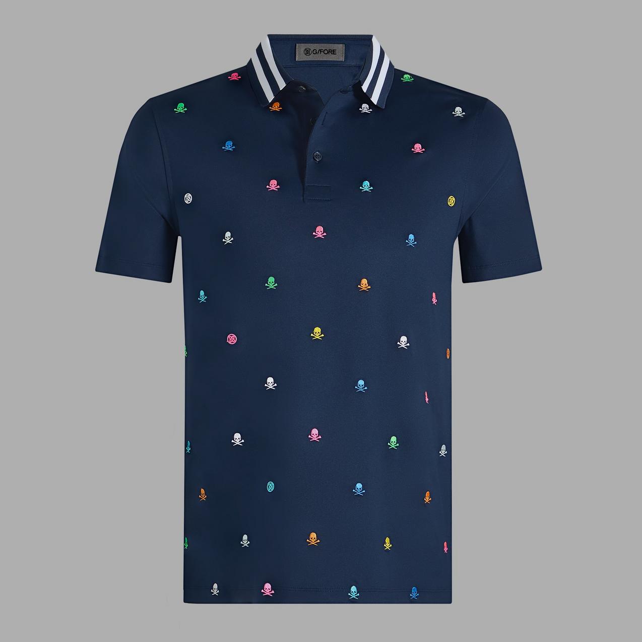 Men's Embroidered Tech Jersey Short Sleeve Polo
