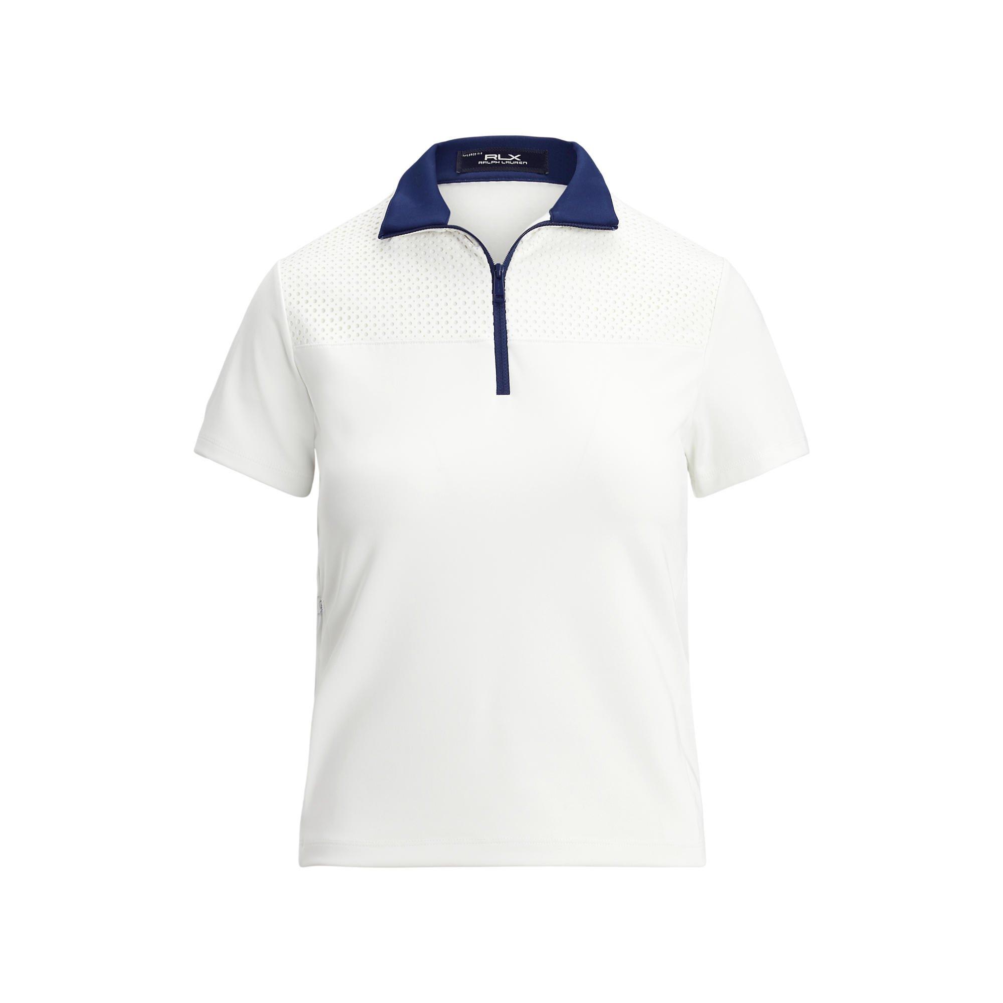 Women's 1/4 Zip Slim Fit Short Sleeve Polo