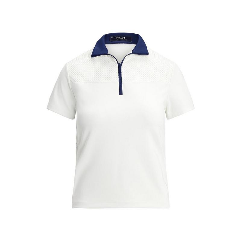Women's 1/4 Zip Slim Fit Short Sleeve Polo