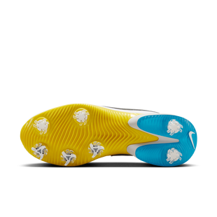 Chaussures Air Zoom Victory Tour 3 NRG &agrave; crampons pour hommes - Blanc, jaune et bleu NIKE