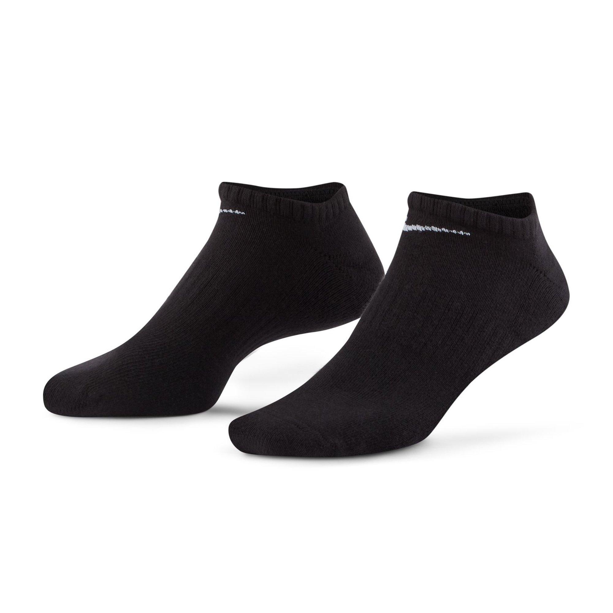 Nike | Unisex Everyday Cushion 3 Pack No Show Socks | in Black, Size Xl