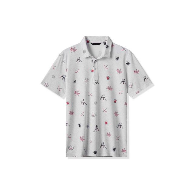 Men's Canada AOP Hockey Short Sleeve Polo TRAVISMATHEW