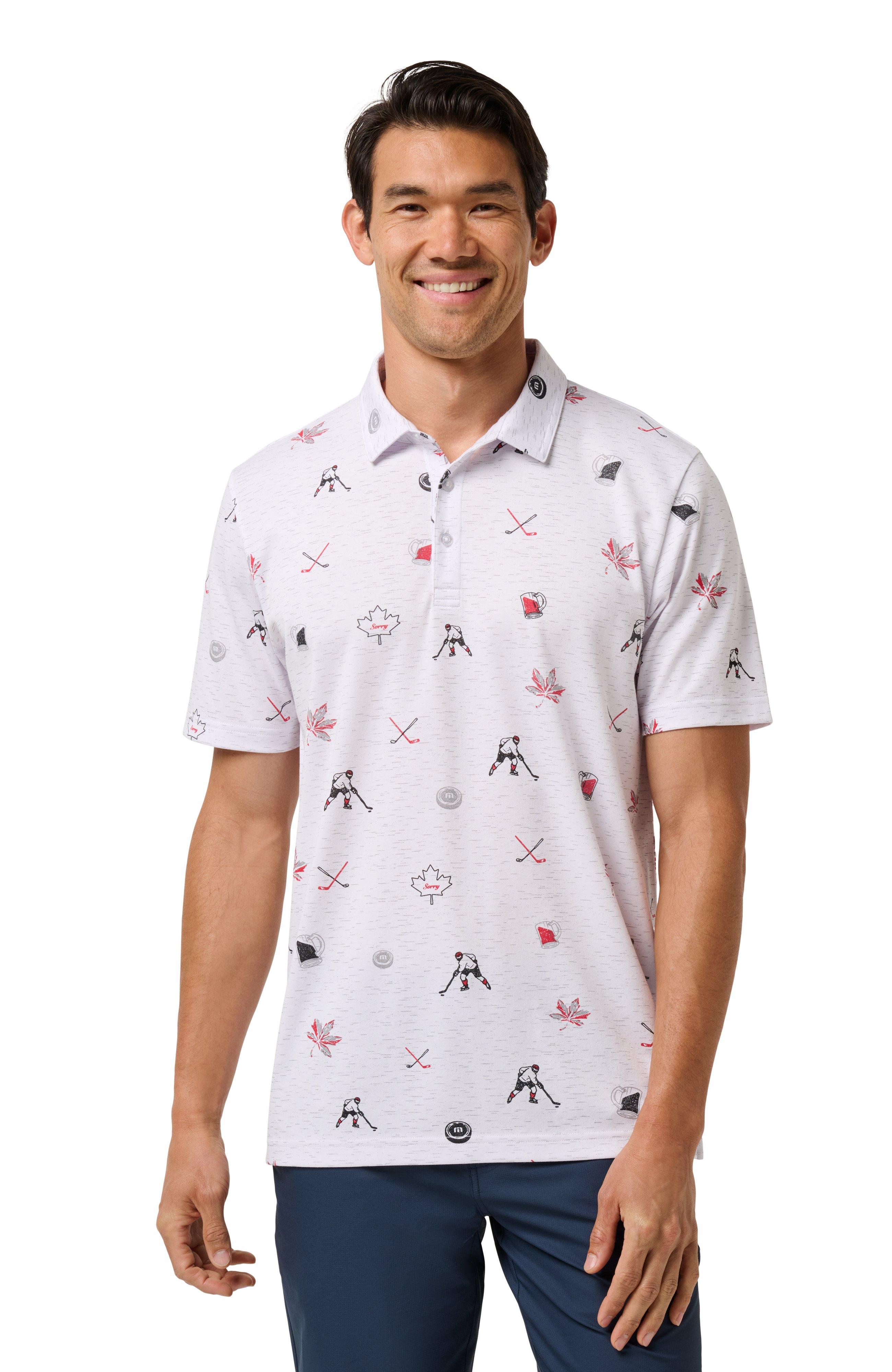 Men's Canada AOP Hockey Short Sleeve Polo