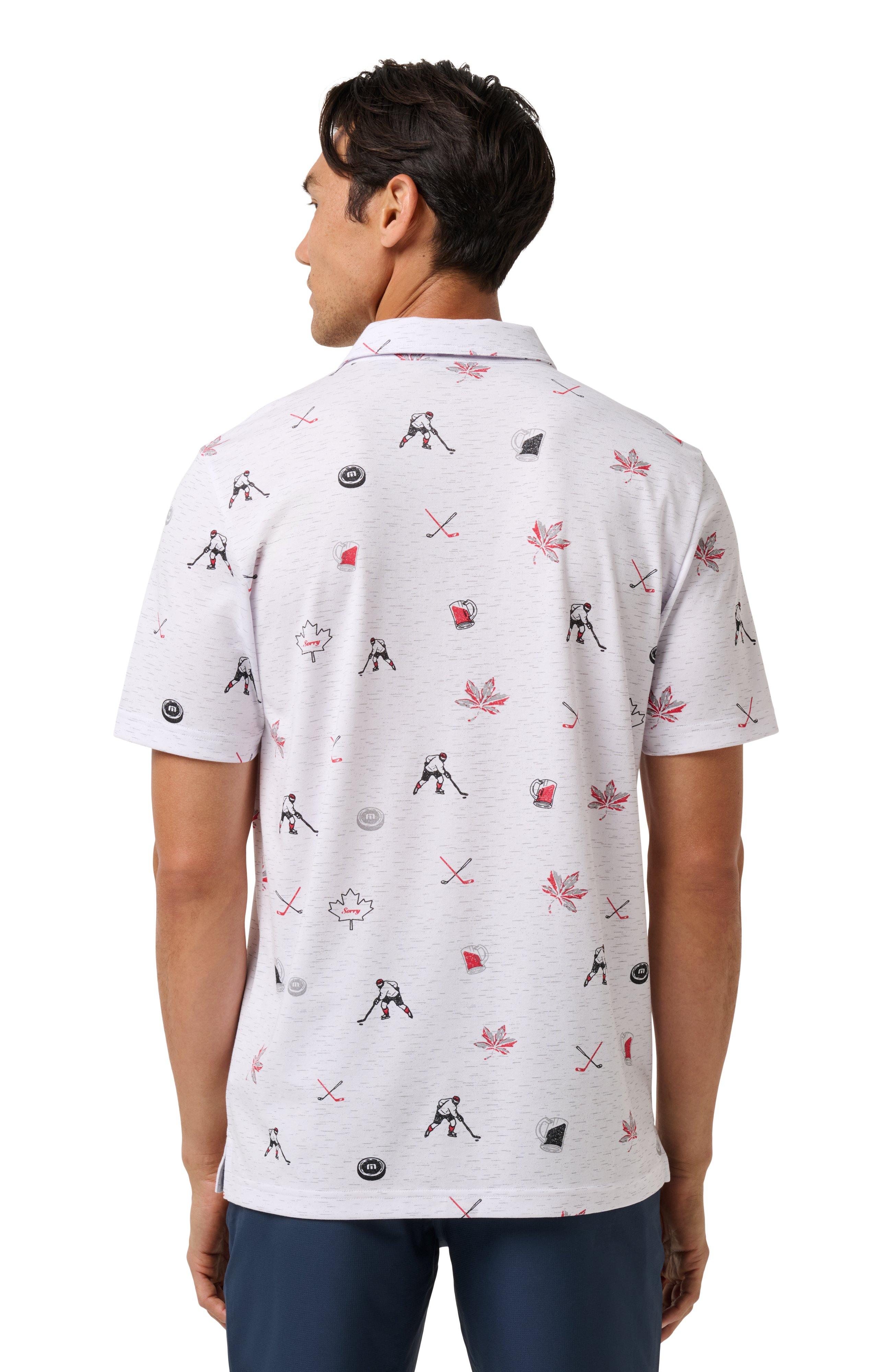 Men's Canada AOP Hockey Short Sleeve Polo