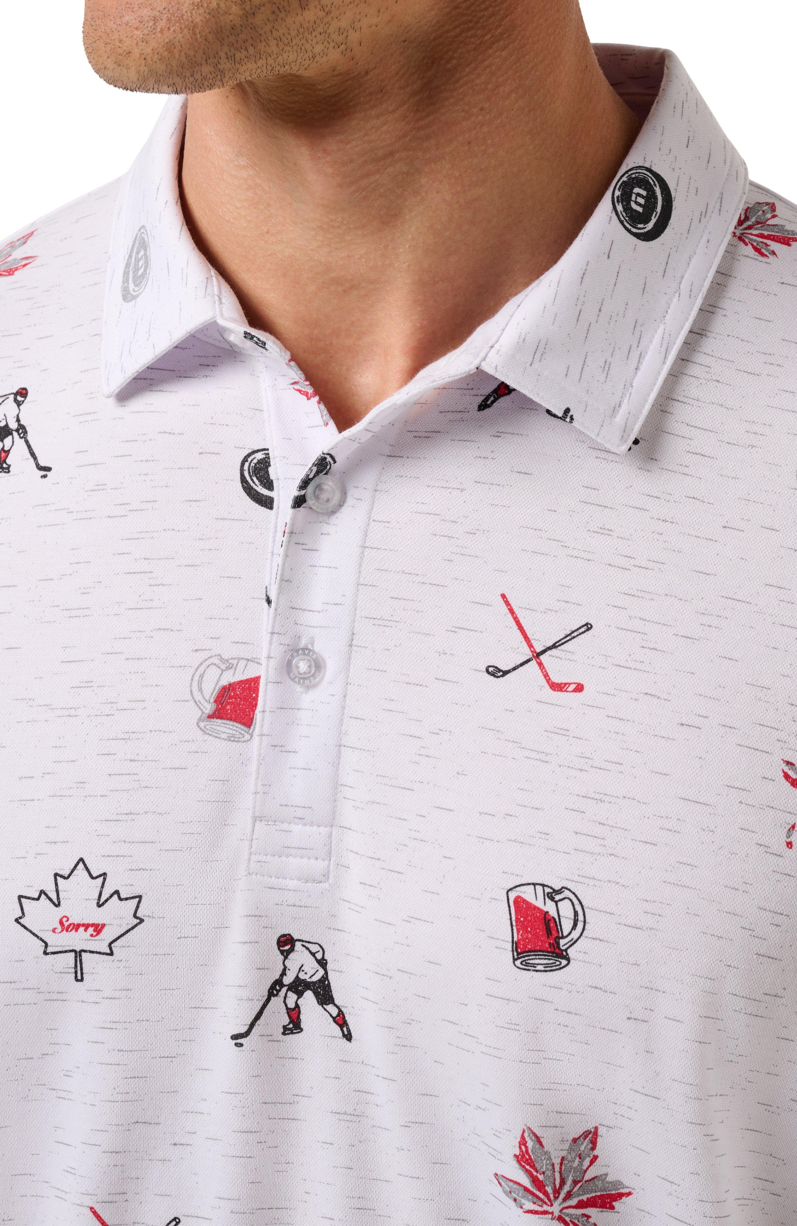 Men's Canada AOP Hockey Short Sleeve Polo