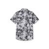 Men's Light Map Button Up Short Sleeve Polo