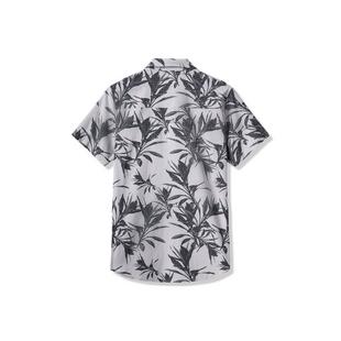 Men's Light Map Button Up Short Sleeve Polo TRAVISMATHEW