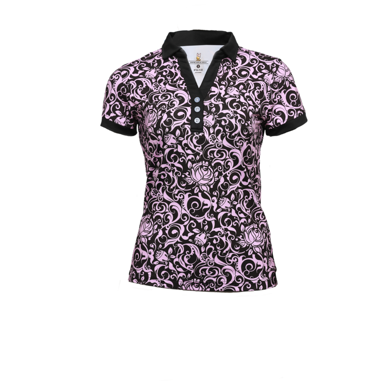 Women's Pink Stealth Short Sleeve Polo