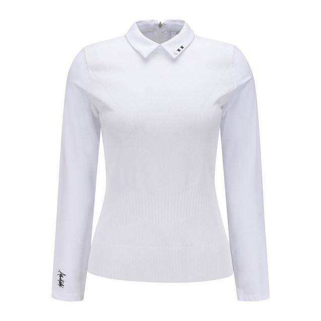 Women's Knitwear Hybrid Long Sleeve Polo ANEW