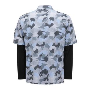 Men's Layered Camo Long Sleeve Polo ANEW