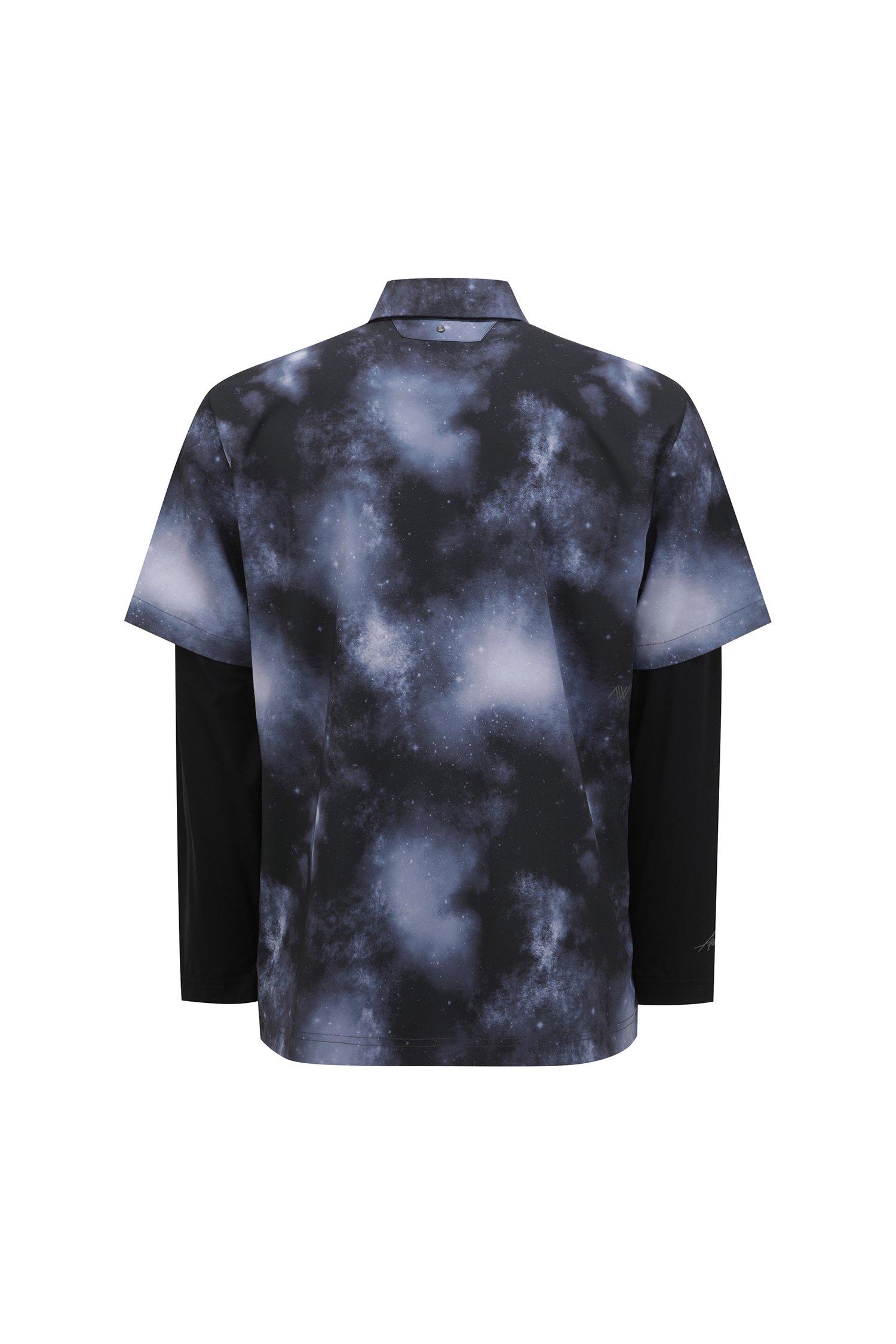 Men's Layered Camo Long Sleeve Polo