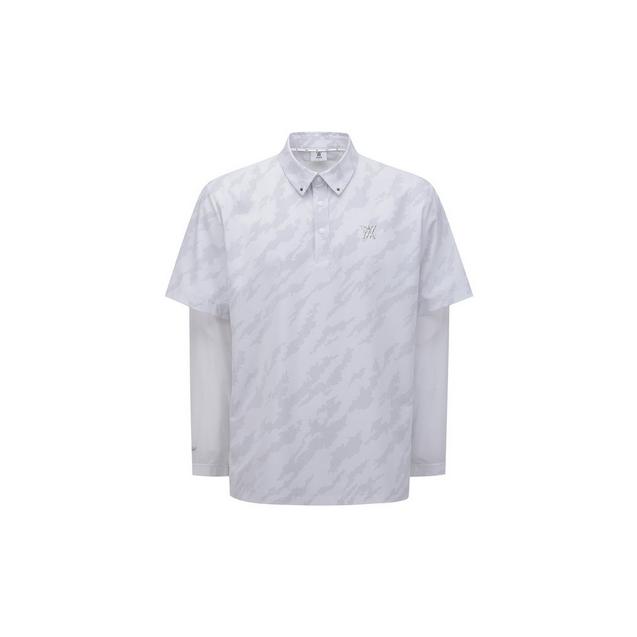 Men's Layered Camo Long Sleeve Polo ANEW