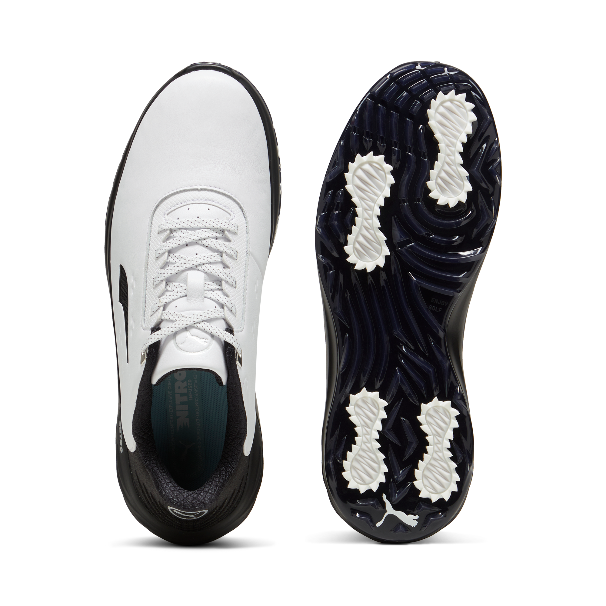 Men's Phantomcat Nitro Spiked Golf Shoe - White/Black