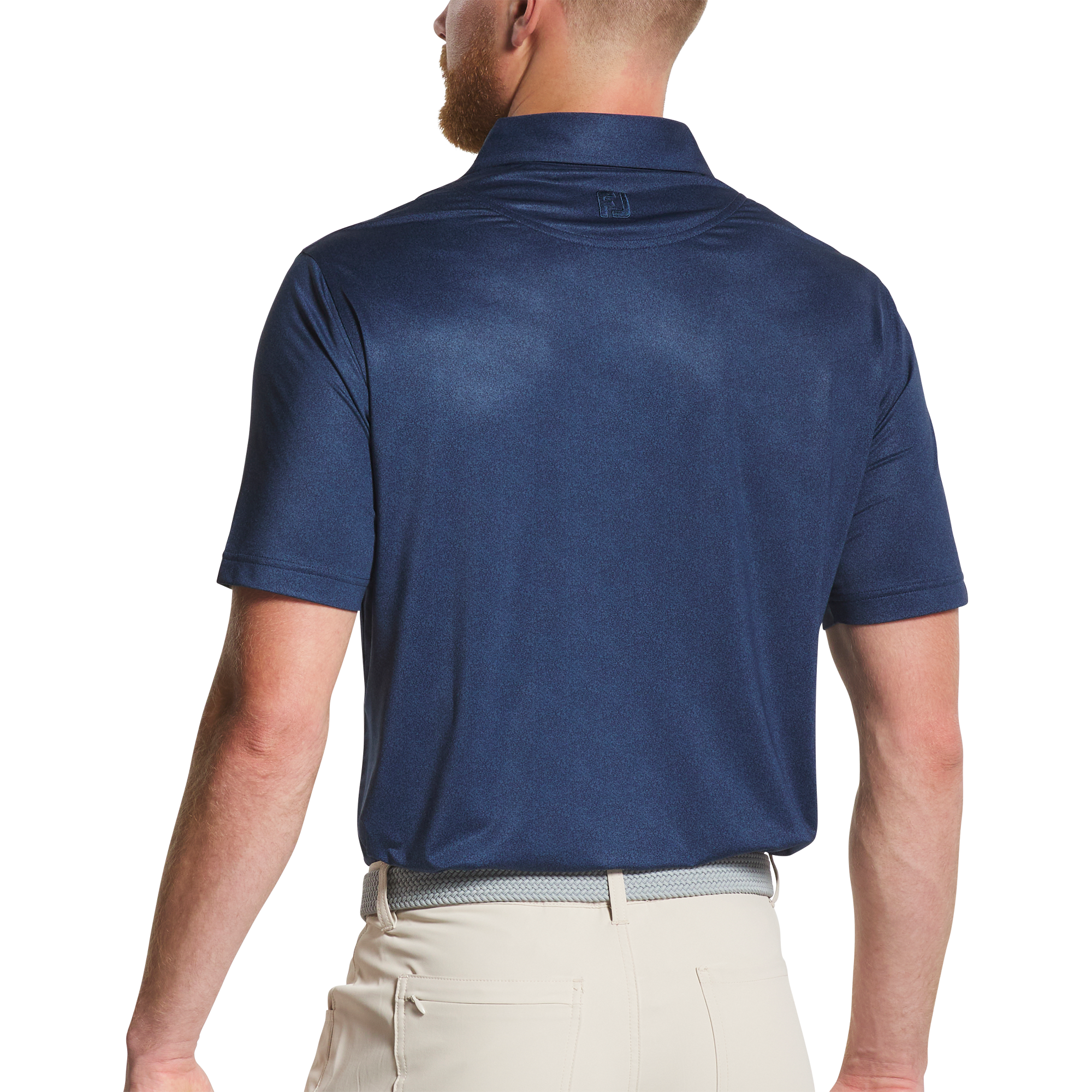 Men's Speckle Print Lisle Short Sleeve Polo