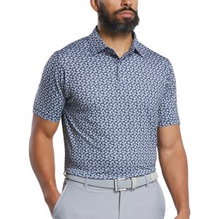 Men's Floral Sketch Print Lisle Short Sleeve Polo FOOTJOY